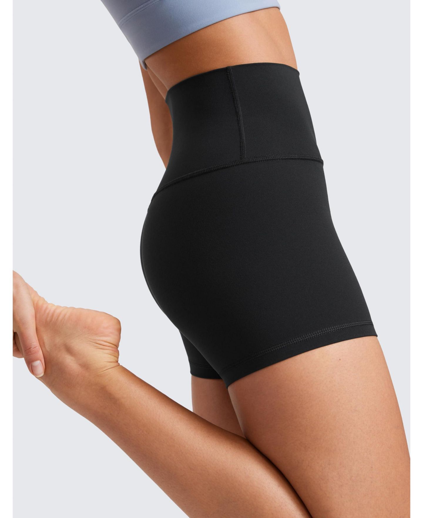 Женские шорты Furlihong Butterluxe High-Rise Yoga Shorts, 4" Inseam, цвет: Чёрный средний — фото 4