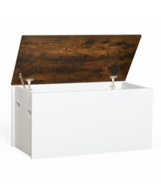 Flip-Top Storage Chest with a Pneumatic Support Rod