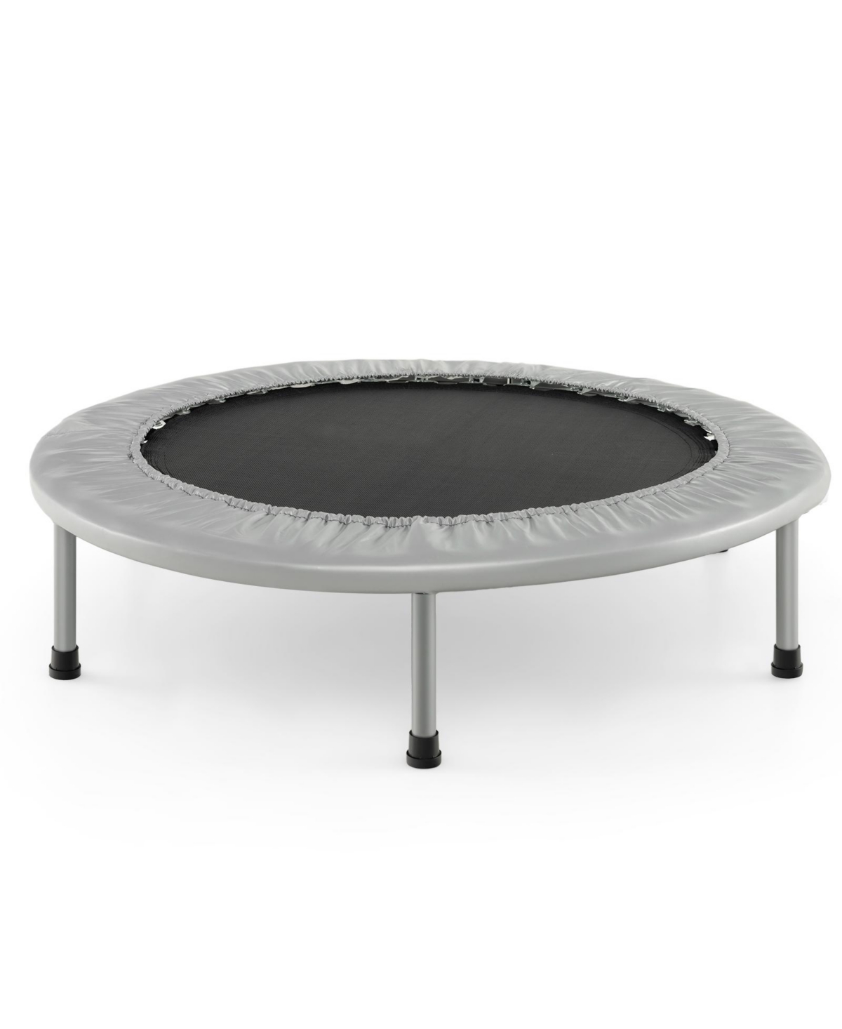 Mecale 38 in Mini Folding Trampoline Fitness Rebounder - Gray