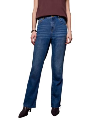 Women's Sophia Mid-Rise Straight-Leg Curvy Jeans
