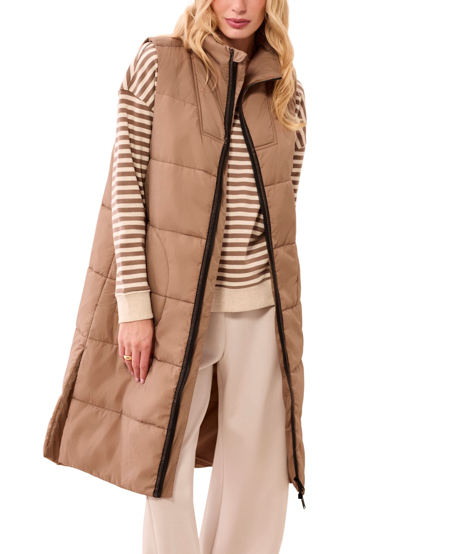 Women's Quilted Long Puffer Vest