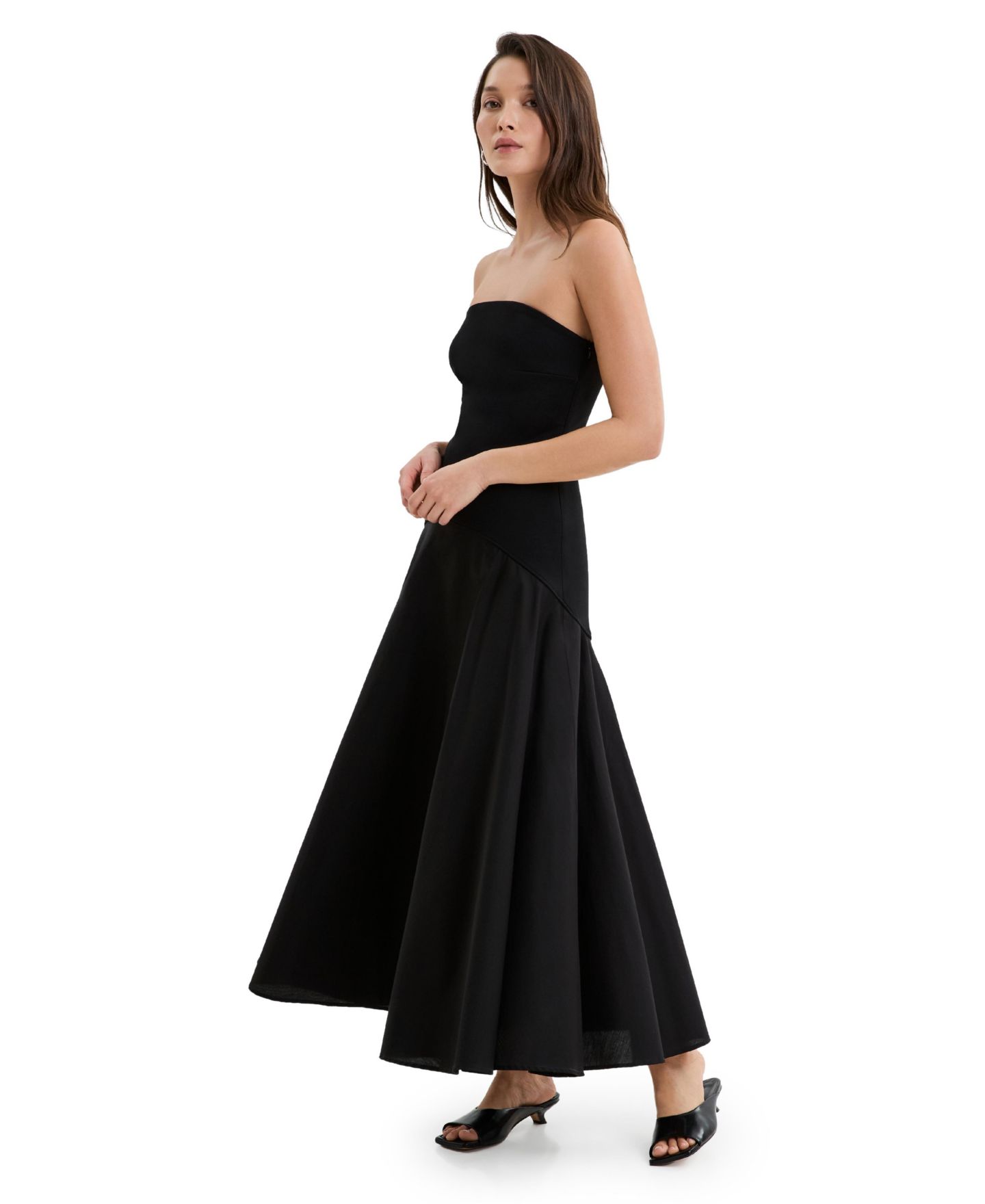 Женское платье Marcella Aurora European Ponte Strapless A-Line, цвет: Чёрный — фото 5
