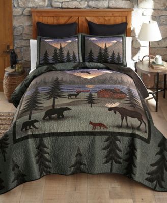  Wild Retreat Mountain Cabin 3-Piece Quilt Sets