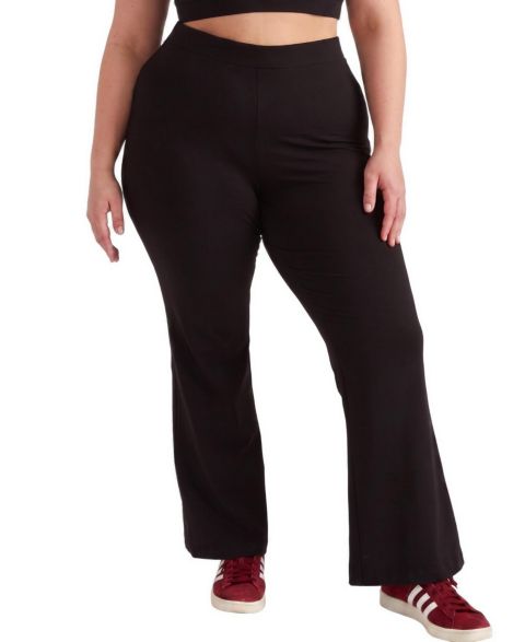 Женские леггинсы Universal Standard Plus Size Roya High-Rise Bootcut Pull-On, цвет: Чёрный