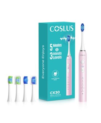 CX30 Sonic Electric Toothbrush for Kids and Adults,5 Modes 3 Intensity Levels for Sensitive Teeth and Braces