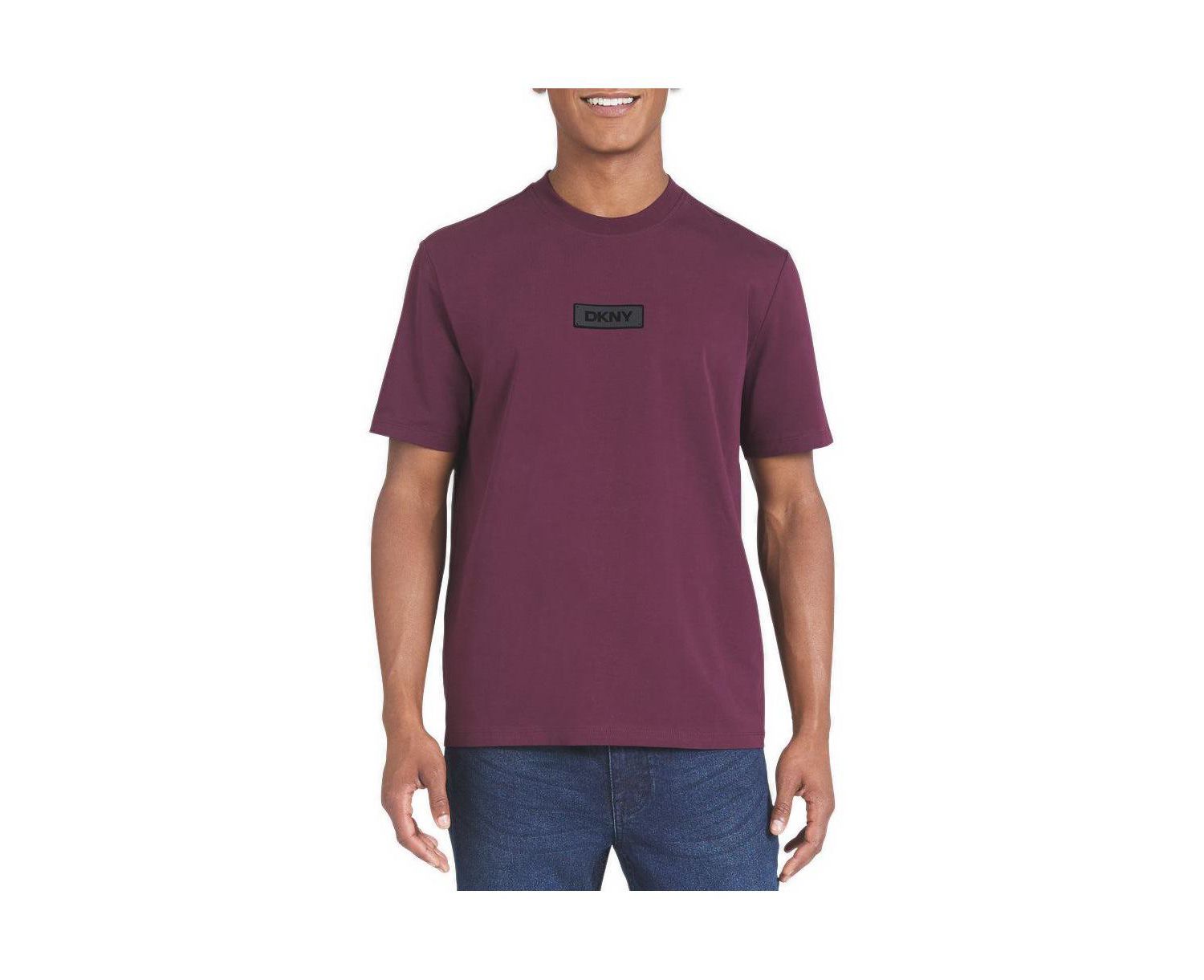 Men's Classic Fit Crewneck Silicone Plate Logo T-Shirt