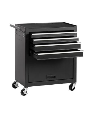 4-Drawer Rolling Tool Chest and Cabinet with Wheels for Workshops