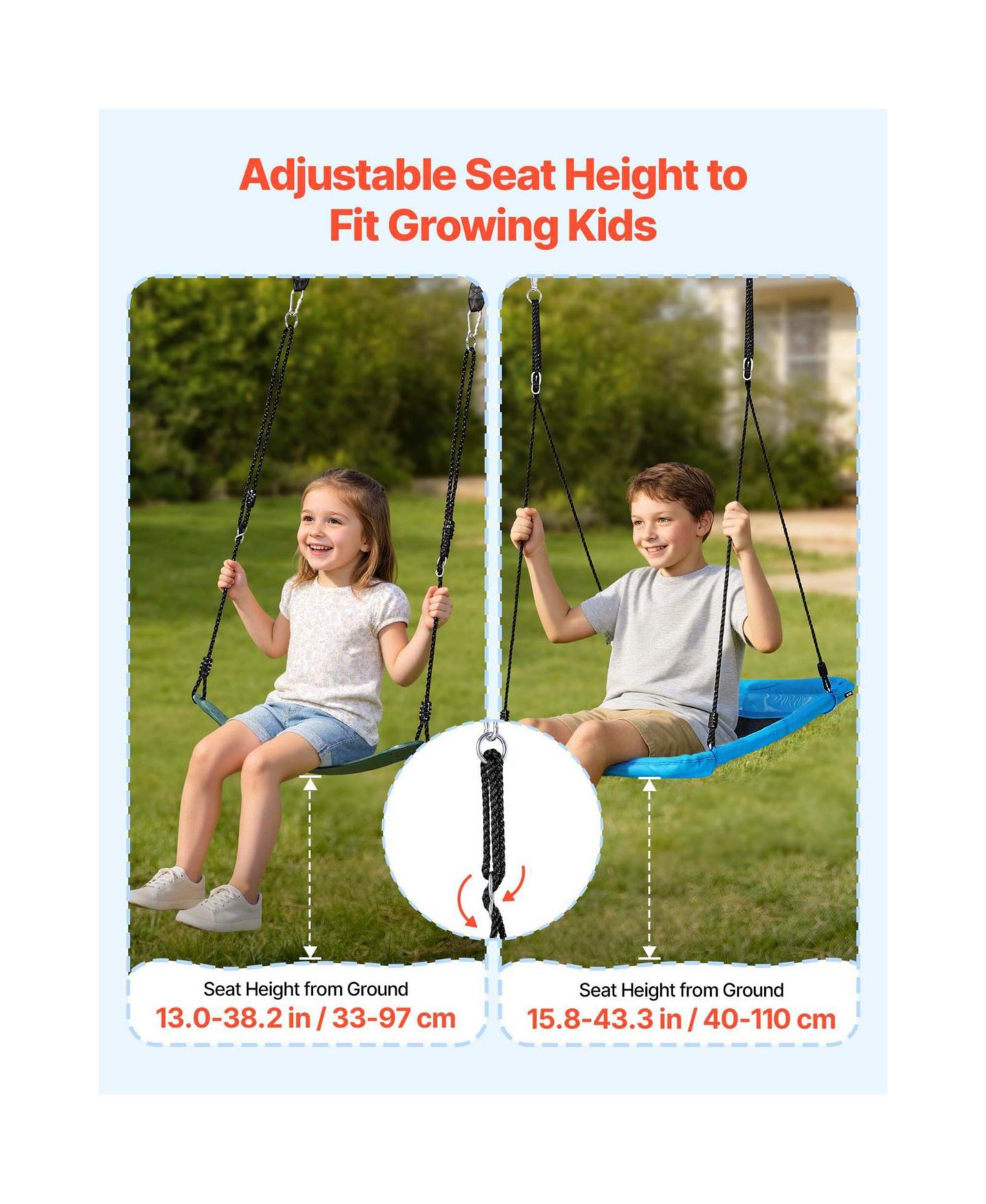 Детские игрушки Glintex Backyard A-Frame Swing Set, 700 lb Capacity, Three Seats, Ages 3+, цвет: Зелёный — фото 8