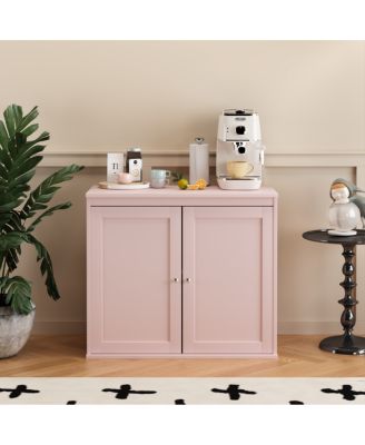 Kitchen Storage Cabinet and Coffee Bar with Double Doors