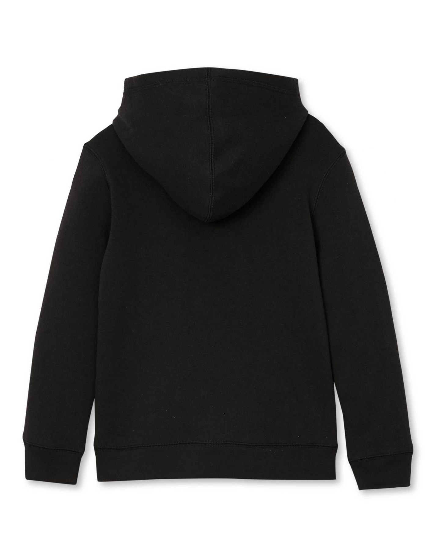 Худи Lands' End Long-Sleeve Cotton-Blend Fleece Full-Zip with Kangaroo Pocket для девочек, цвет: Чёрный — фото 2