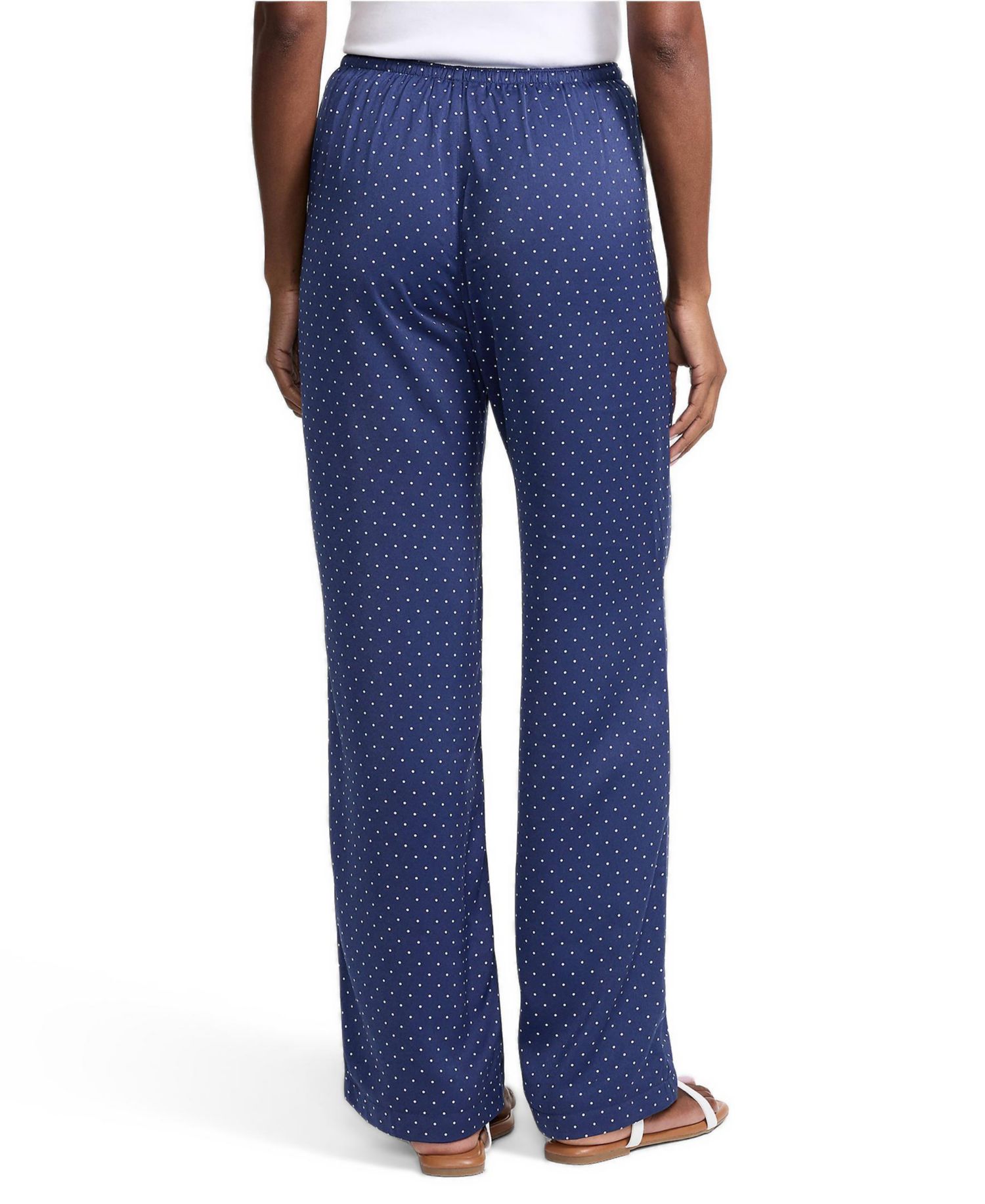 Women's Creaseless Silky High Rise Wide Leg Drawstring Pants