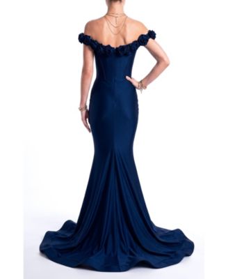 macy's blue formal dress Women's & Black Tie Dresses short sleeve mini dress