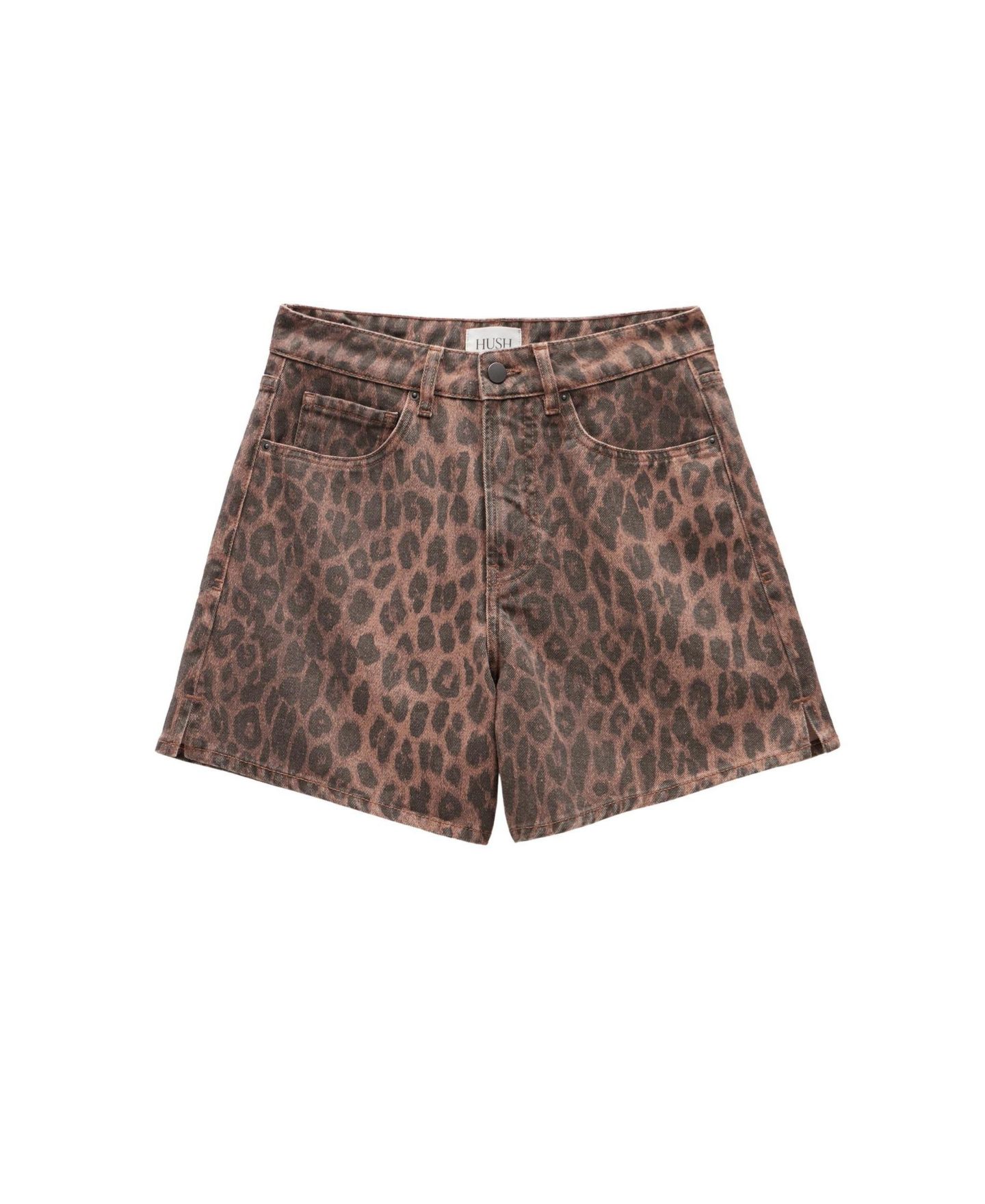 Женские шорты Hush Leopard Print Essential Denim Shorts 'inseam: 3.94', цвет: Леопардовый с принтом — фото 5