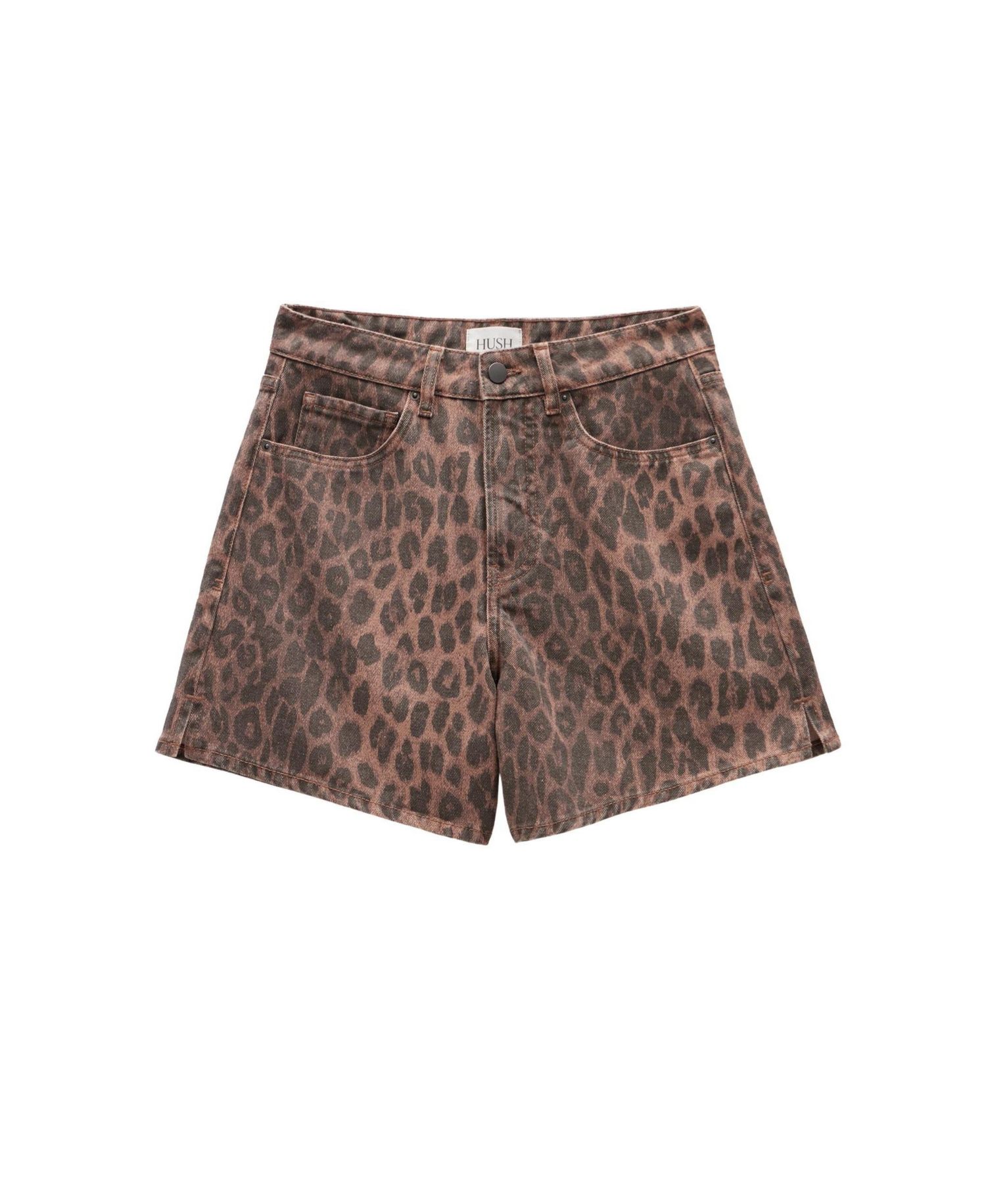 Women's Leopard Print Essential Denim Shorts 'inseam: 3.94'