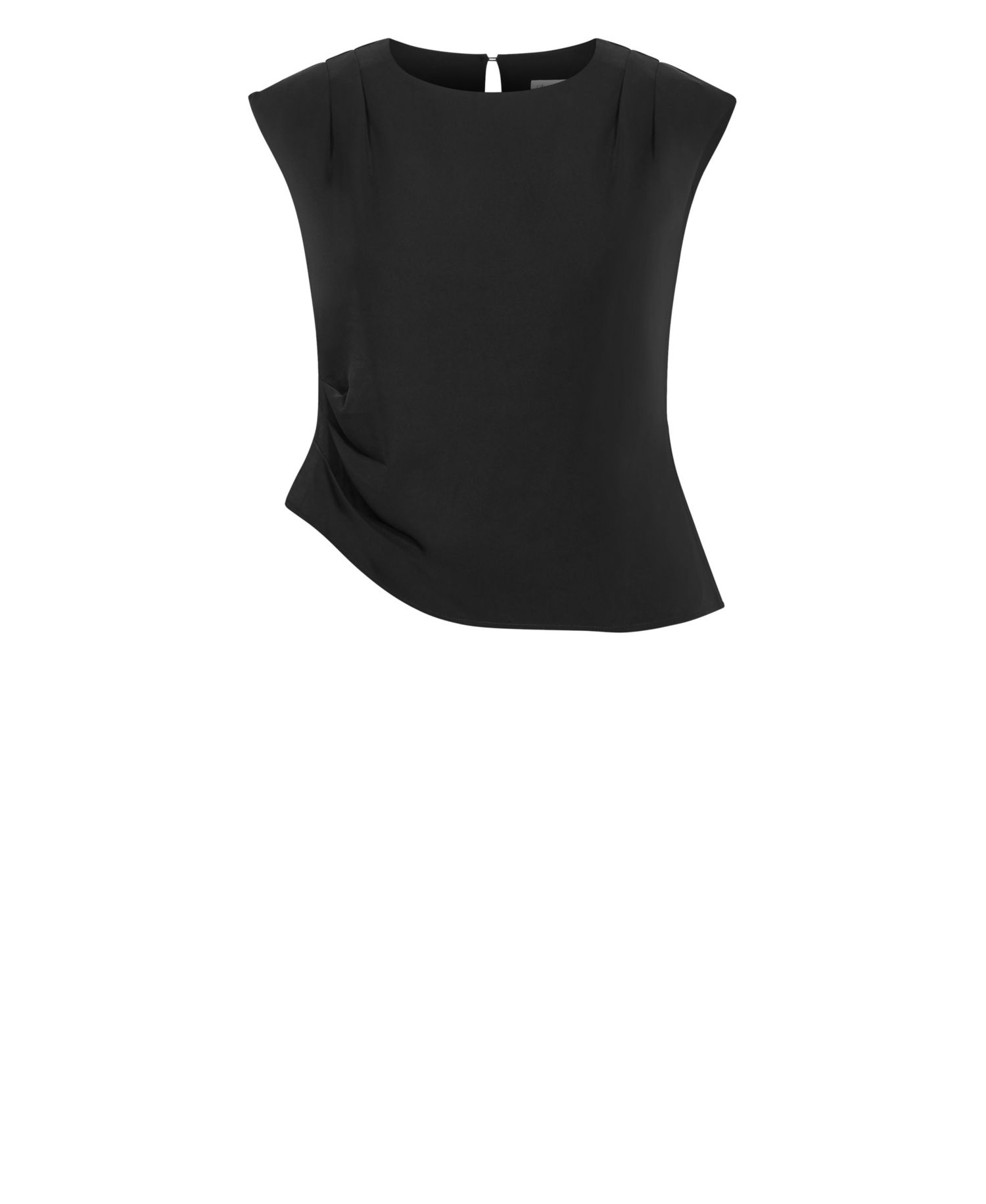 Plus Size Jett Sleeveless Pleat-Detail Blouse