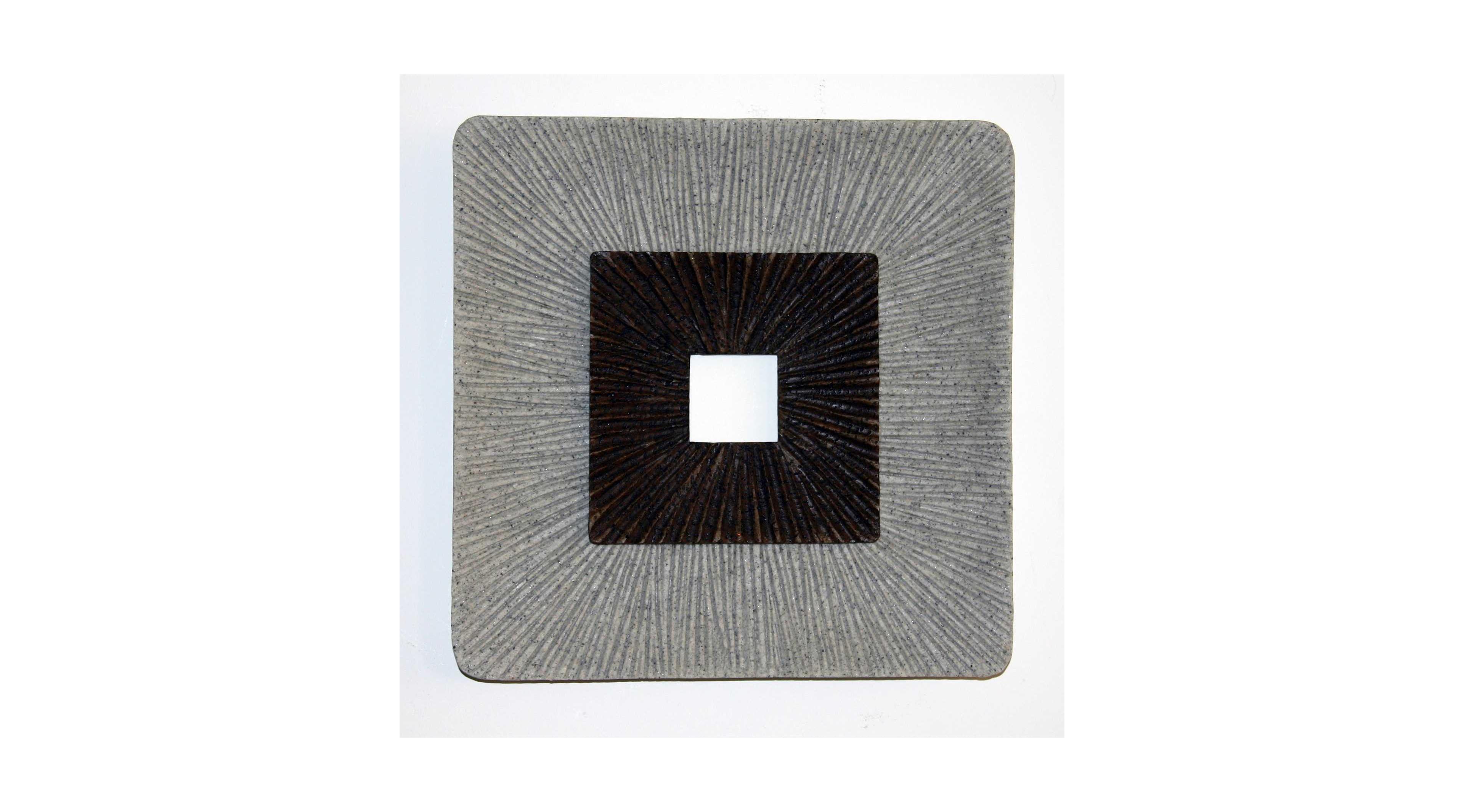 HomeRoots Square Ribbed Minimalistic Wall Art