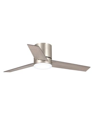 48" Modern Low Profile 3-Blade Flush Mount LED Ceiling Fan with Light and Remote