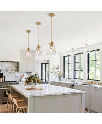 7" Modern 1-light Adjustable Pendant Light with Seeded Glass Shade