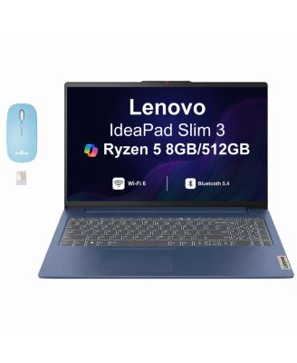 IdeaPad Slim 3 15.6" Laptop, Ryzen 5 40, 8GB RAM, Windows 11 Home