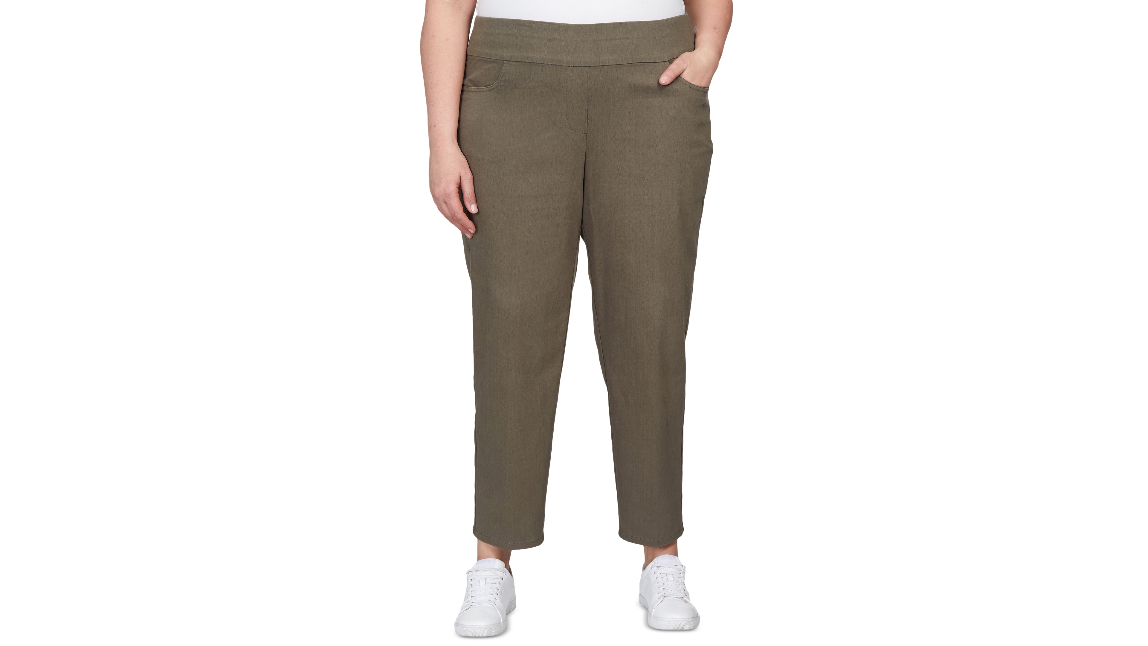 Alfred Dunner Plus Super Stretch Short Length Pants