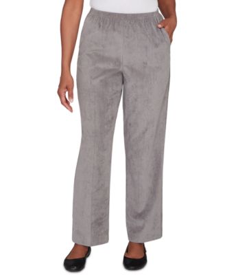 Petite Corduroy Elastic Waistband Pants
