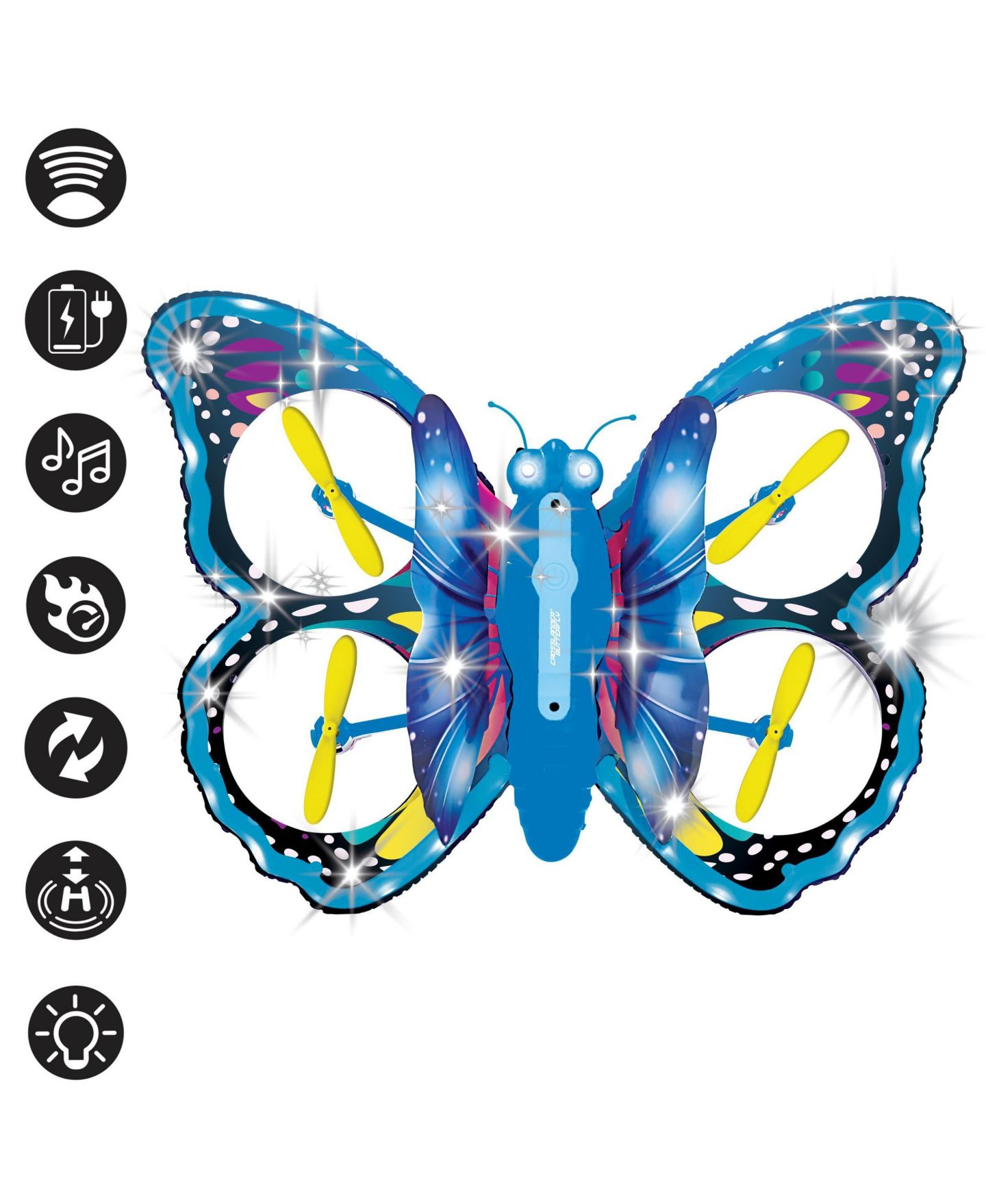Детская игрушка Lexibook Crosslander Butterfly Light-Up Wings Headless Mode Remote-Controlled Flying Butterfly, цвет: Фиолетовый — фото 2