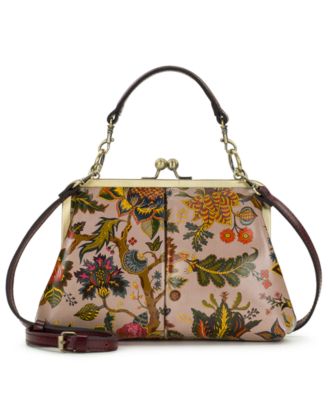Vione Small Leather Kisslock Frame Crossbody Bag