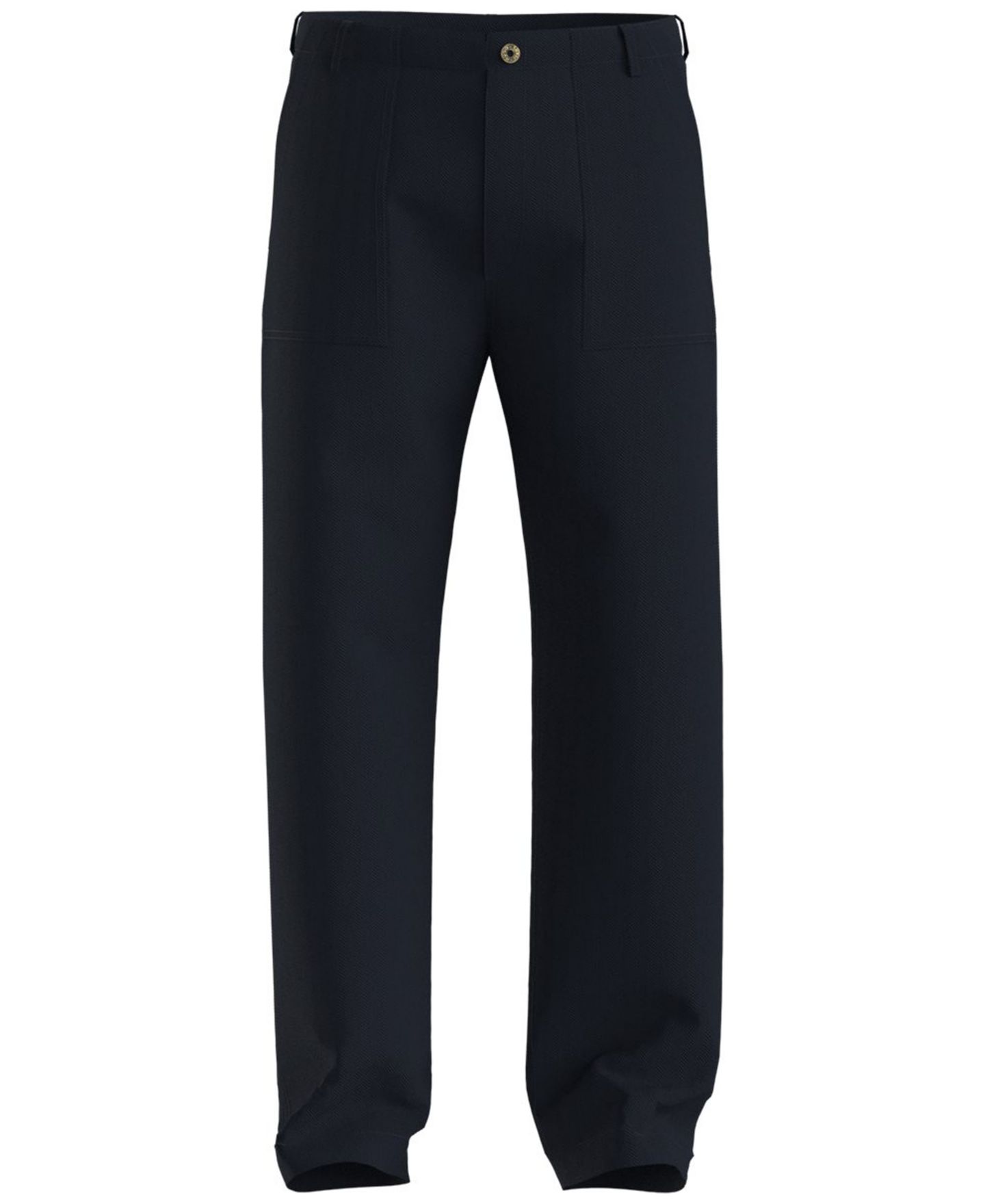 Мужские брюки Hugo Boss Herringbone Cargo Regular-Fit, цвет: Тёмный синий — фото 1