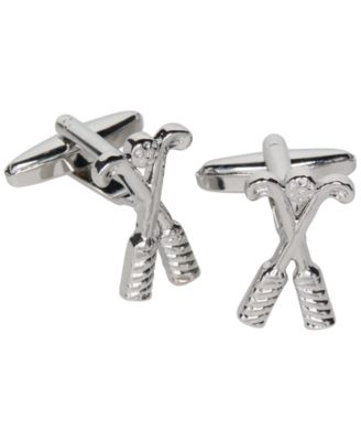 Men's Silver-Tone Cross Club Toggle-Back Cufflinks