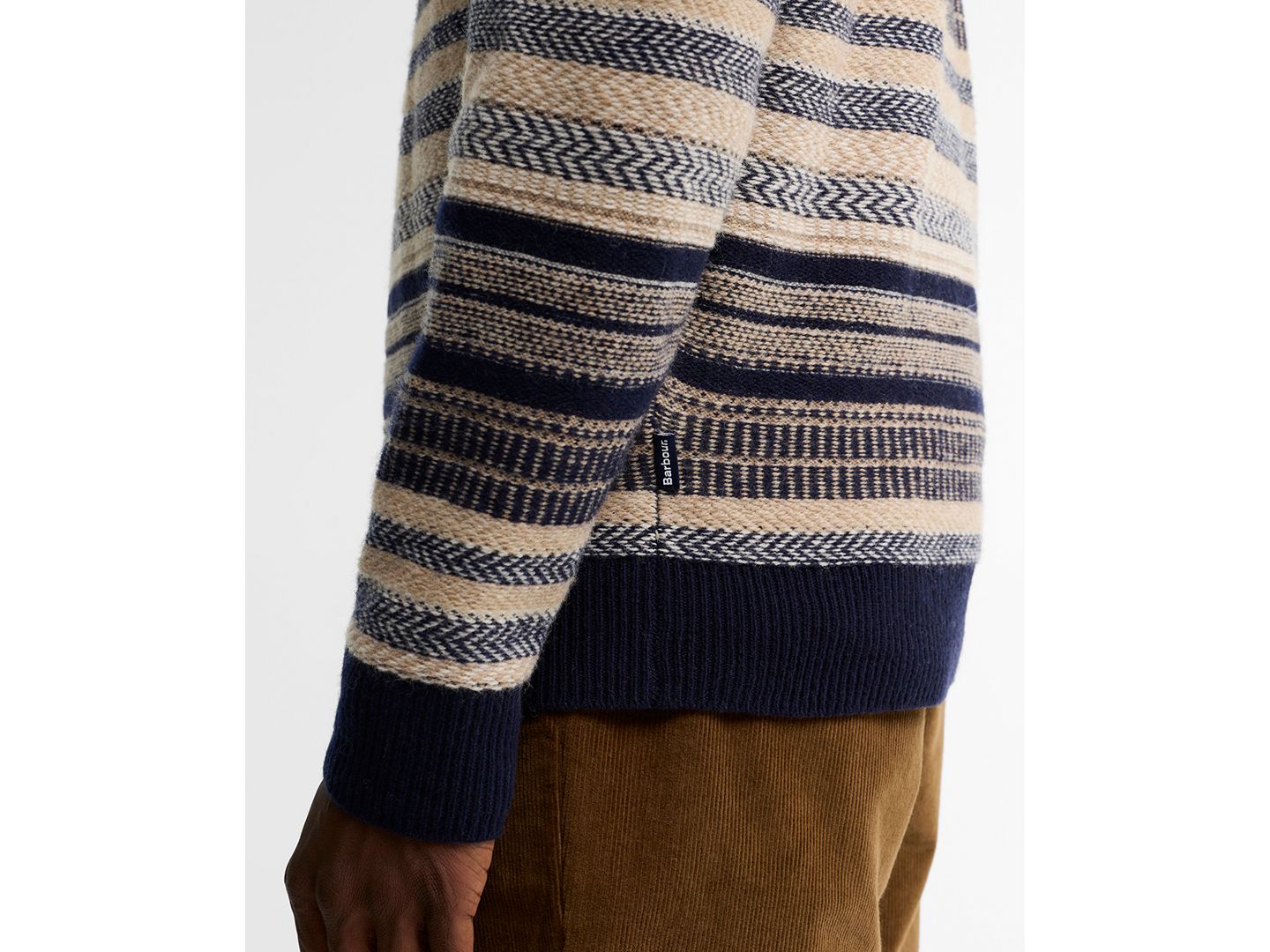 Мужской свитер Barbour Highsted Fair Isle Wool Crewneck, цвет: Тёмно-синий — фото 4