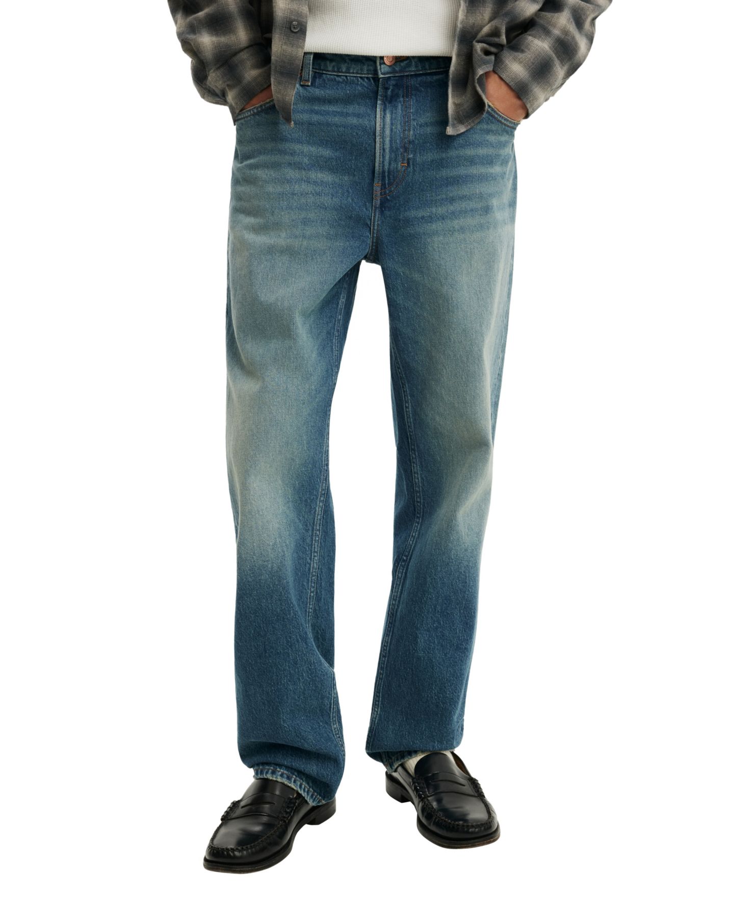 Мужские джинсы COTTON ON Loose Straight Jean Relaxed-Fit, цвет: Синий — фото 1