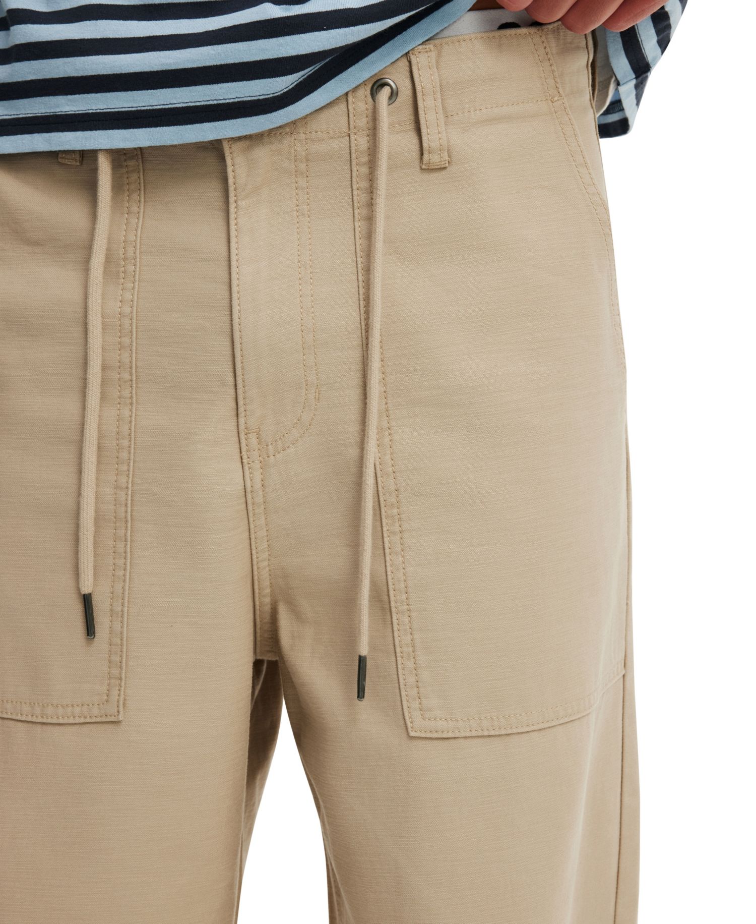 Men's Super Baggy Utility Wide-Leg Cotton-Slub Pants