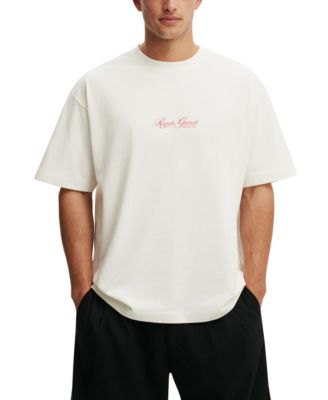 Men's Graphic Box Fit Text T-Shirt