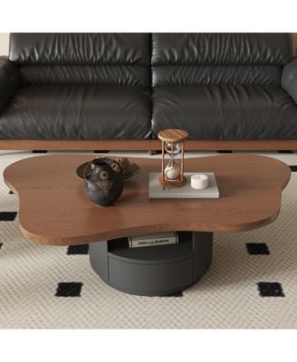 Mid-Century Cloud Coffee Table with 2 Drawers