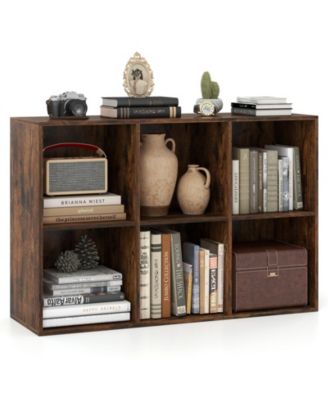 8 Cube 3-Tier Open Wooden Bookshelf Toy Storage Organizer with Anti-toppling Kits