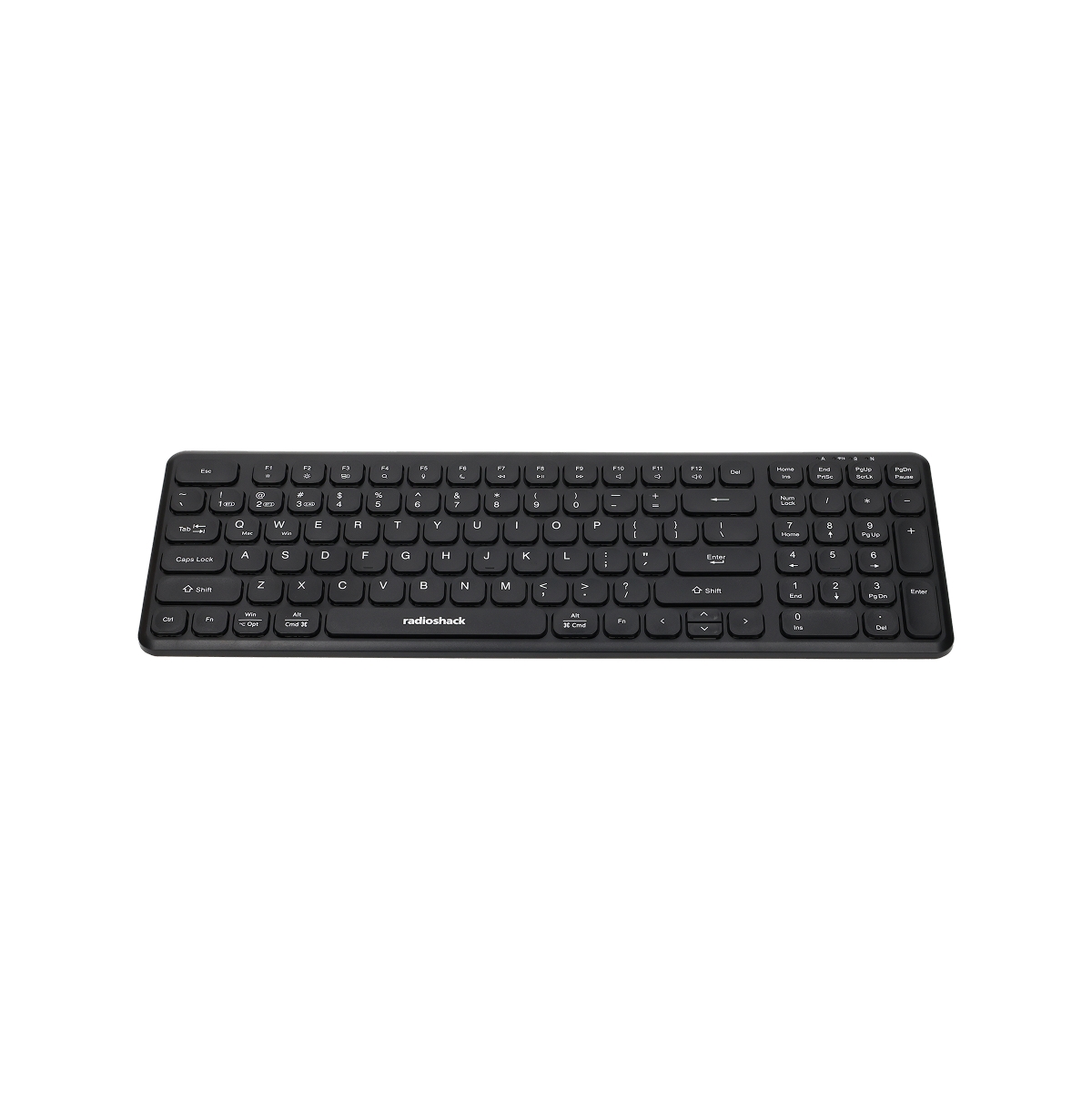 RadioShack 9-in-1 Dual-Mode Wireless Scissor-Switch Keyboard Hub for Laptops, Desktops, and Tablets