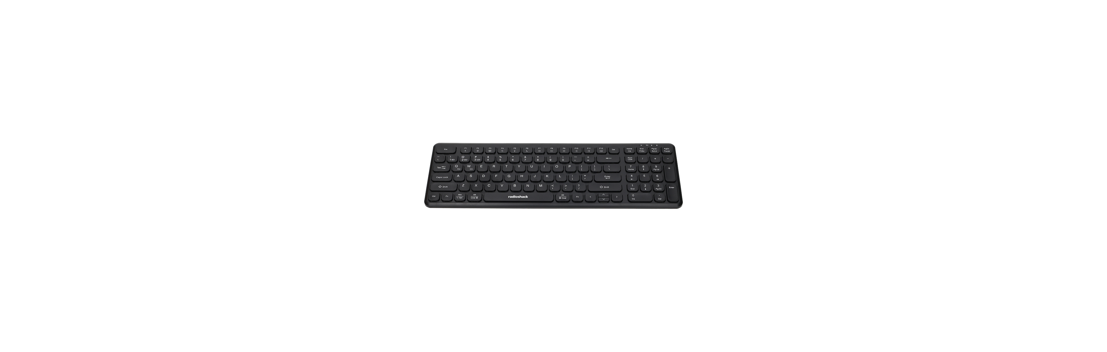 RadioShack 9-in-1 Dual-Mode Wireless Scissor-Switch Keyboard Hub for Laptops, Desktops, and Tablets