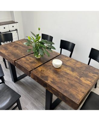   Extendable Wood and   Dining Table for 6-10 (160-200 cm)