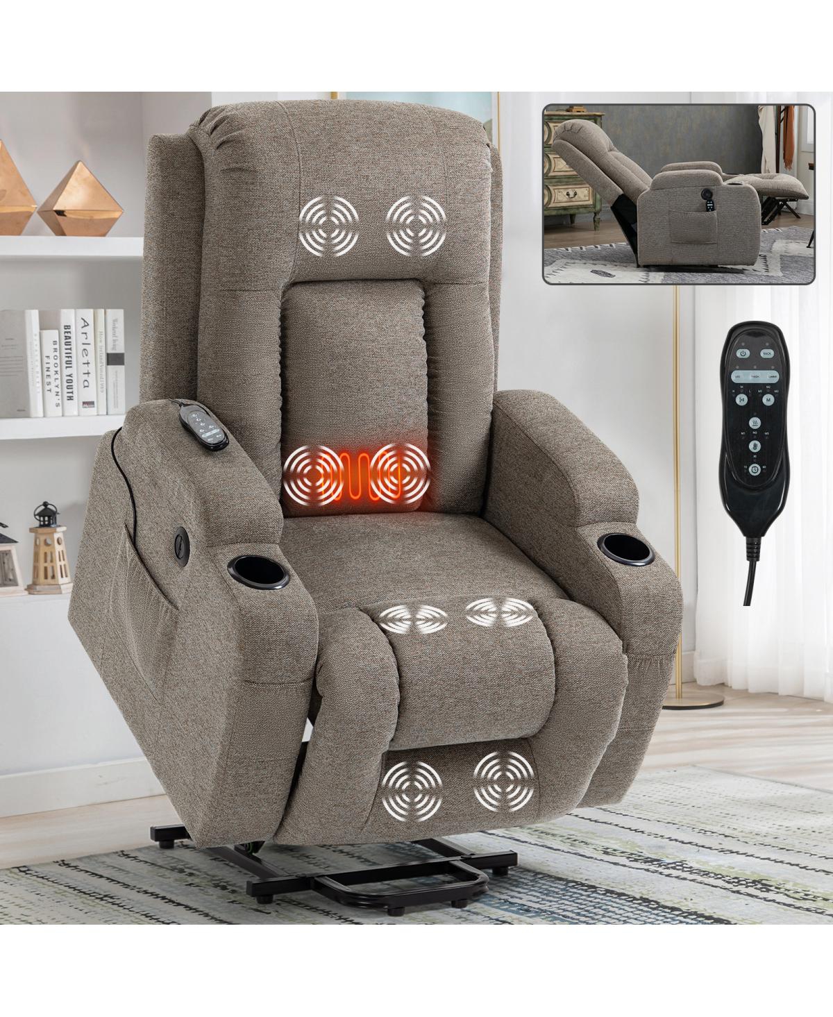Streamdale Furniture Heavy Duty Power Lift Recliner with Massage, Heat, and Usb