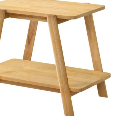 Metz Mid-Century Modern Wood Shelf End Table