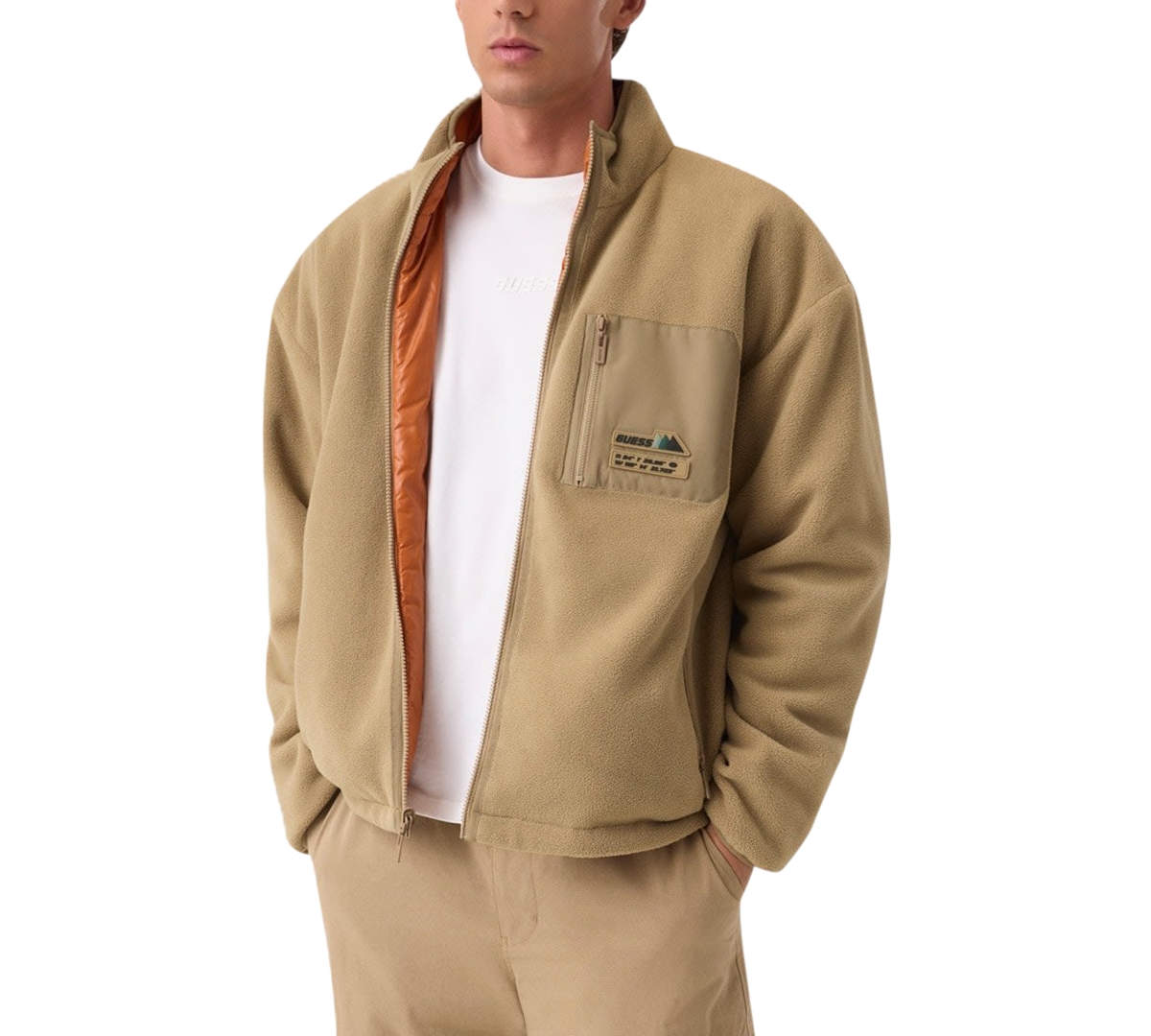 Guess Men's Nirmal Reversible Fleece Athletic-Fit Jacket