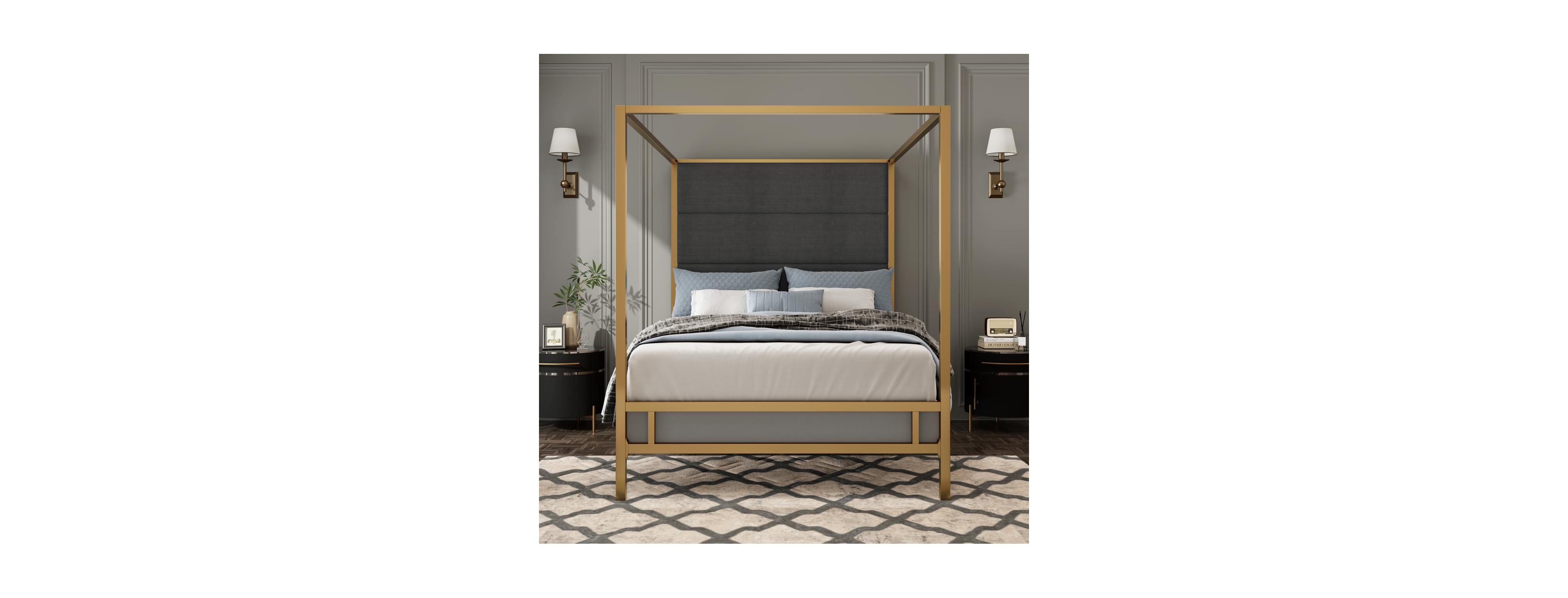 Streamdale Furniture Modern 4-Poster King Canopy Bed