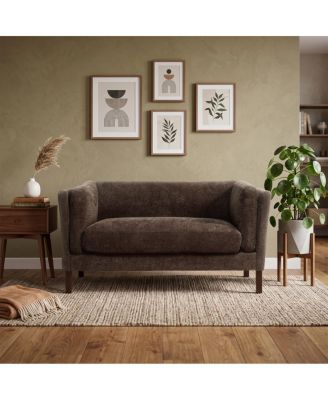 Modern 58.2" Chenille Loveseat with Removable Cushion