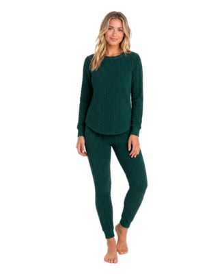 Women's Superspan Cable-Knit Long-Sleeve Pajama Set