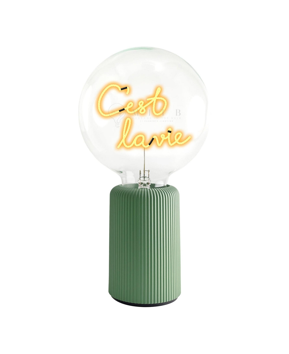 Mitb Bulb C'Est La Vie Amber with Base Table Lamp Portable Pop Nomad - Green