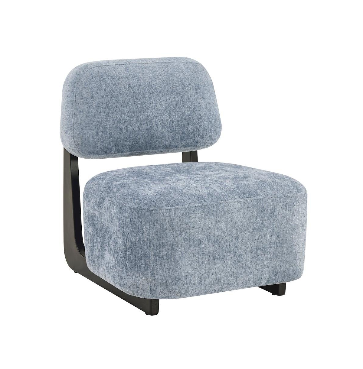 Roundhill Furniture Solara Modern Accent Chair with Solid Wood Frame