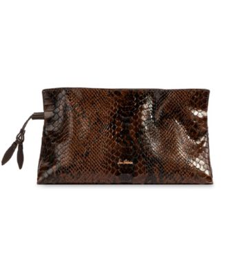 Poppy Oversized Removable Crossbody Strap Leather Medium Clutch Handbag