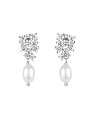 First Dance Pearl Drop Gold Earrings
