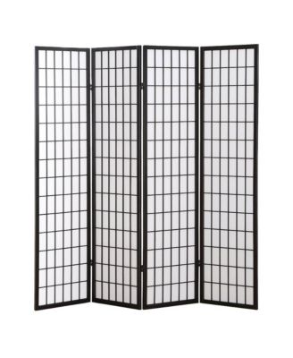 Japp 4 Panel Oriental Shoji Screen / Room Divider