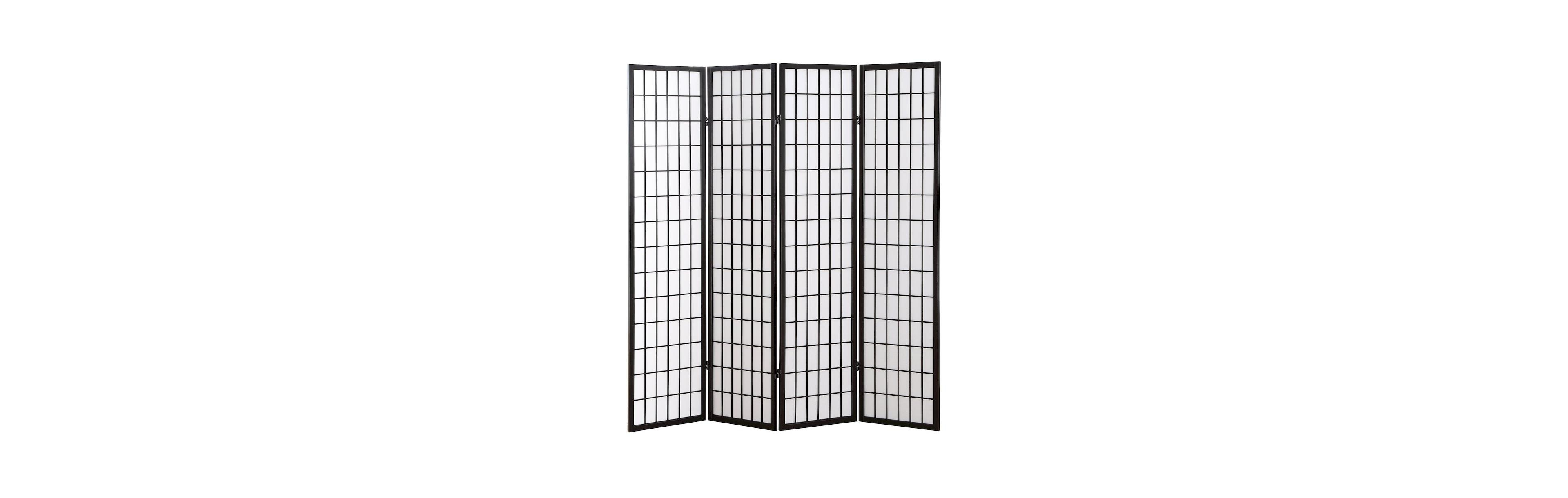 Roundhill Furniture Japp 4 Panel Oriental Shoji Screen / Room Divider